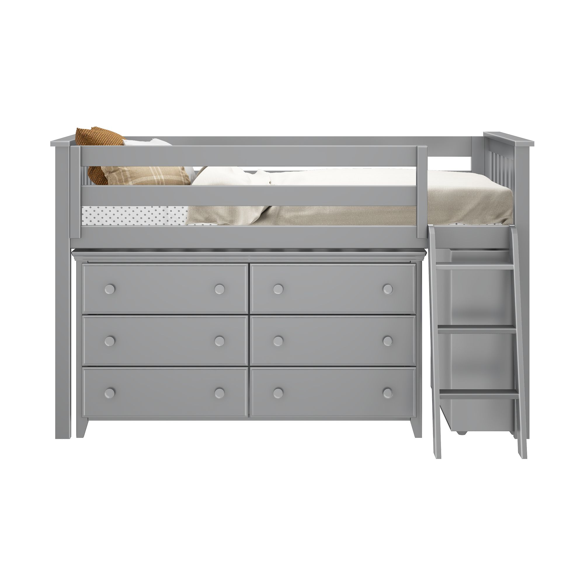Jackpot Kids Windsor Windsor Youth Twin Loft Bed w/Dresser, Shelf