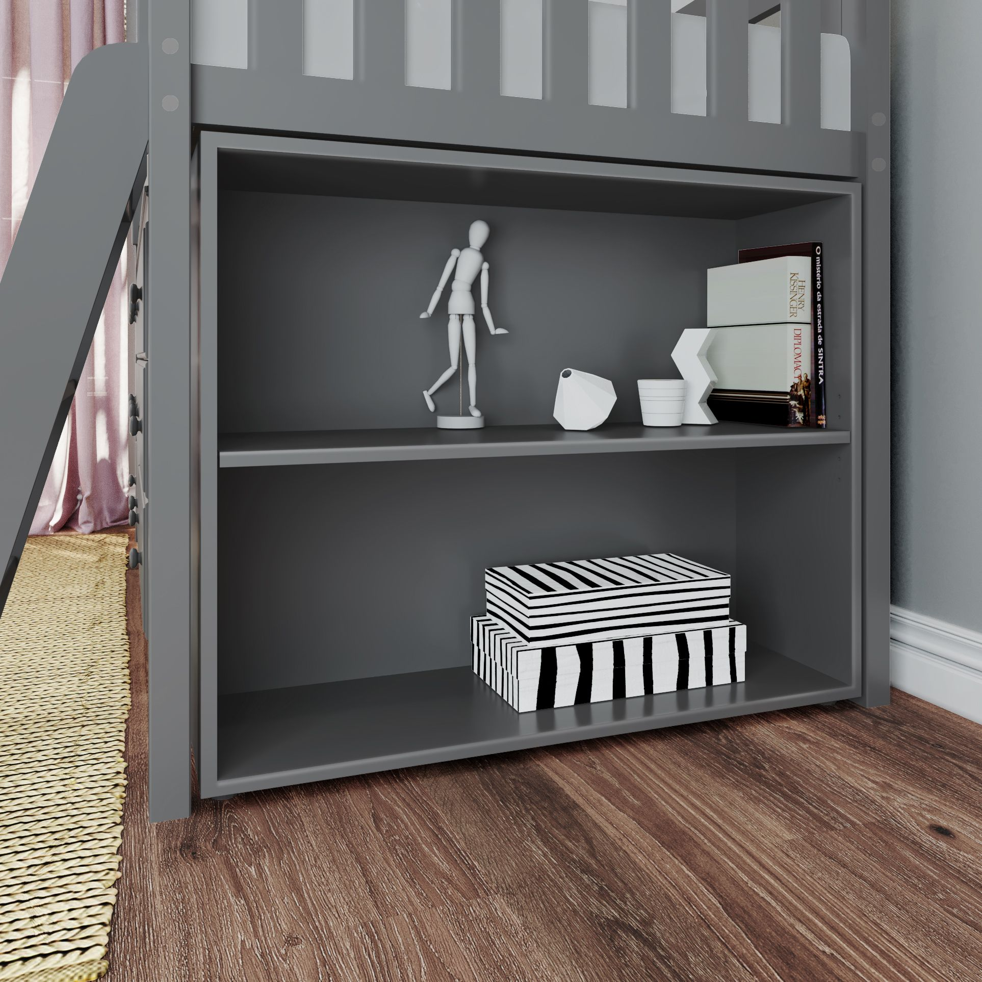 Jackpot Kids Windsor Windsor Youth Twin Loft Bed w/Dresser, Shelf