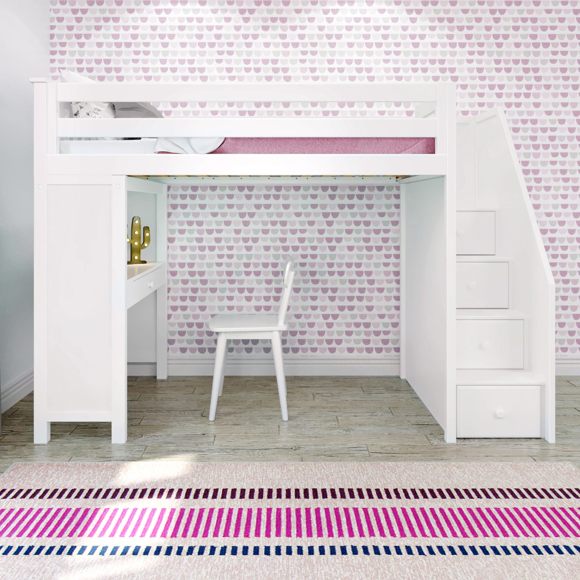 Brighton Staircase Loft Bed Study