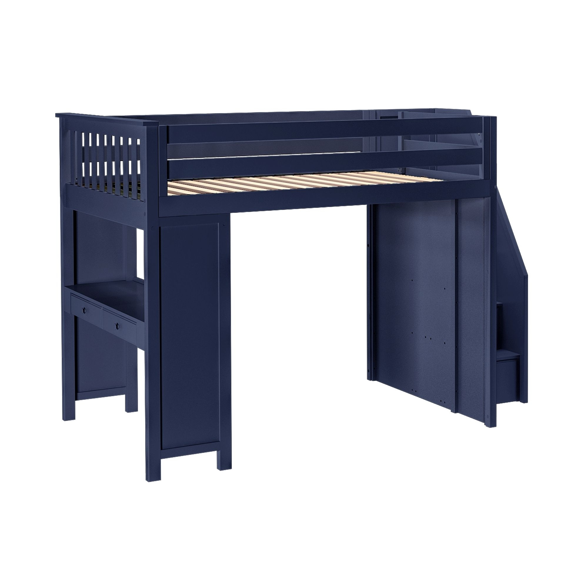 Fulham Youth Full Loft Bed w/Stairs &amp; Desk