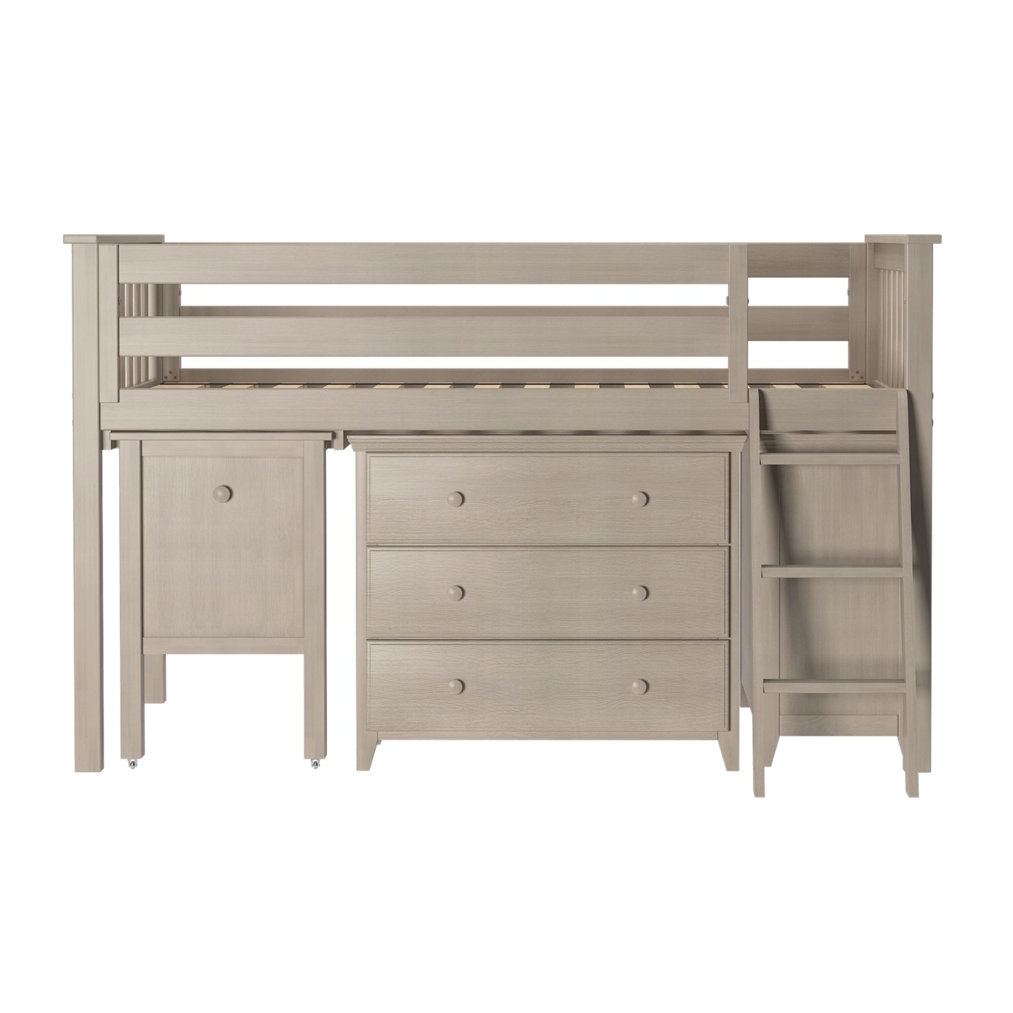 Youth Twin-Size Loft Bed w/Dressers &amp; Desk