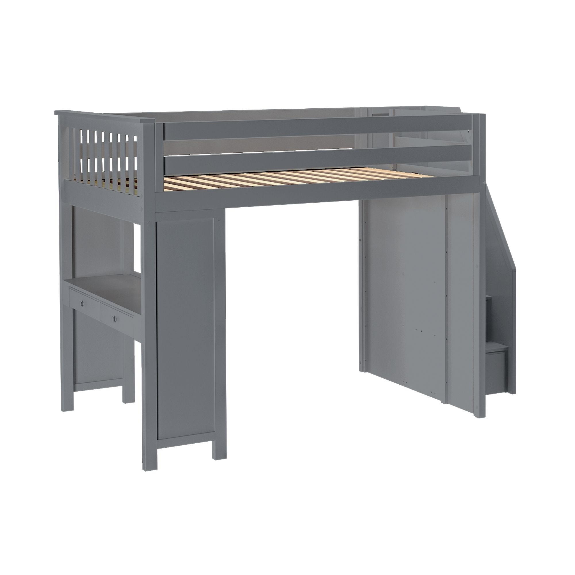 Fulham Youth Full Loft Bed w/Stairs &amp; Desk