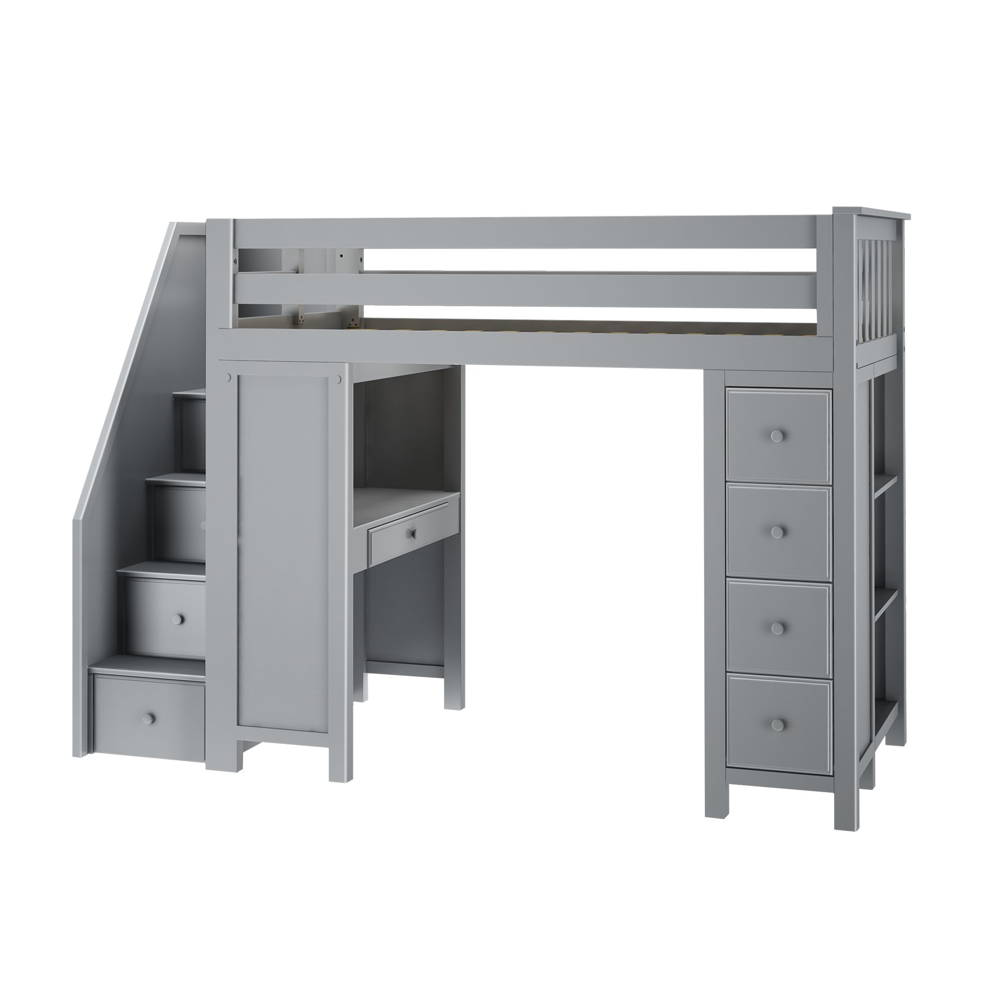 Chester Loft Bed w/Dresser, Desk + Staircase