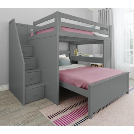 Fulham Youth Full/Full Storage Bunk Bed