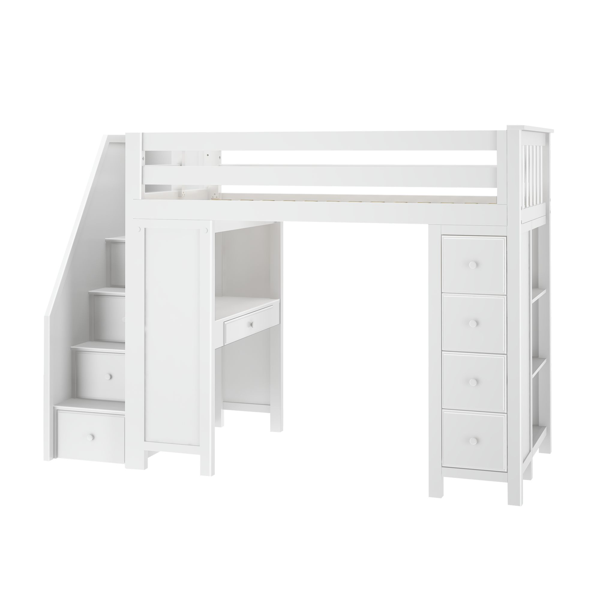Chester Loft Bed w/Dresser, Desk + Staircase