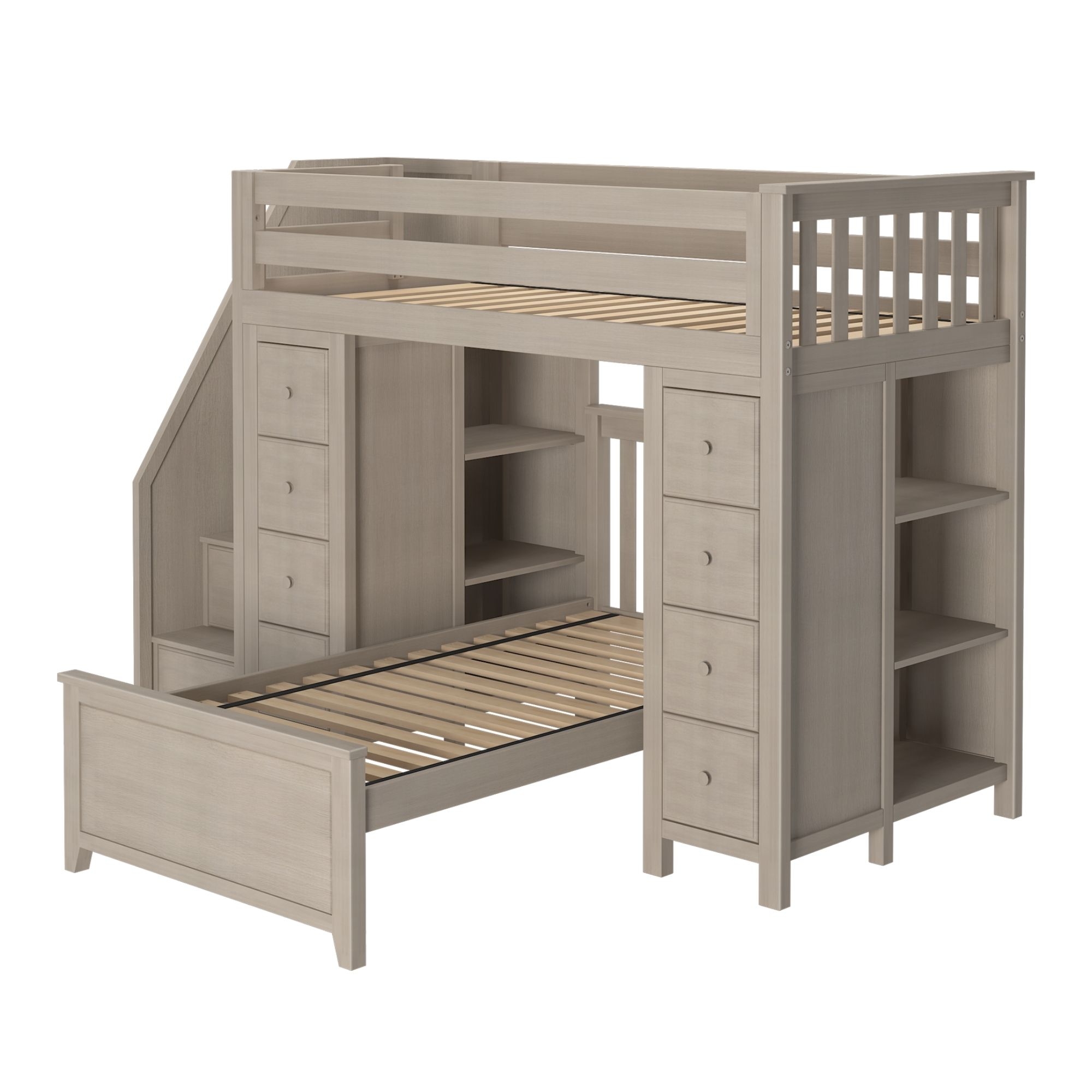 Chester Youth Storage Bed w/Stairs &amp;Twin Bed