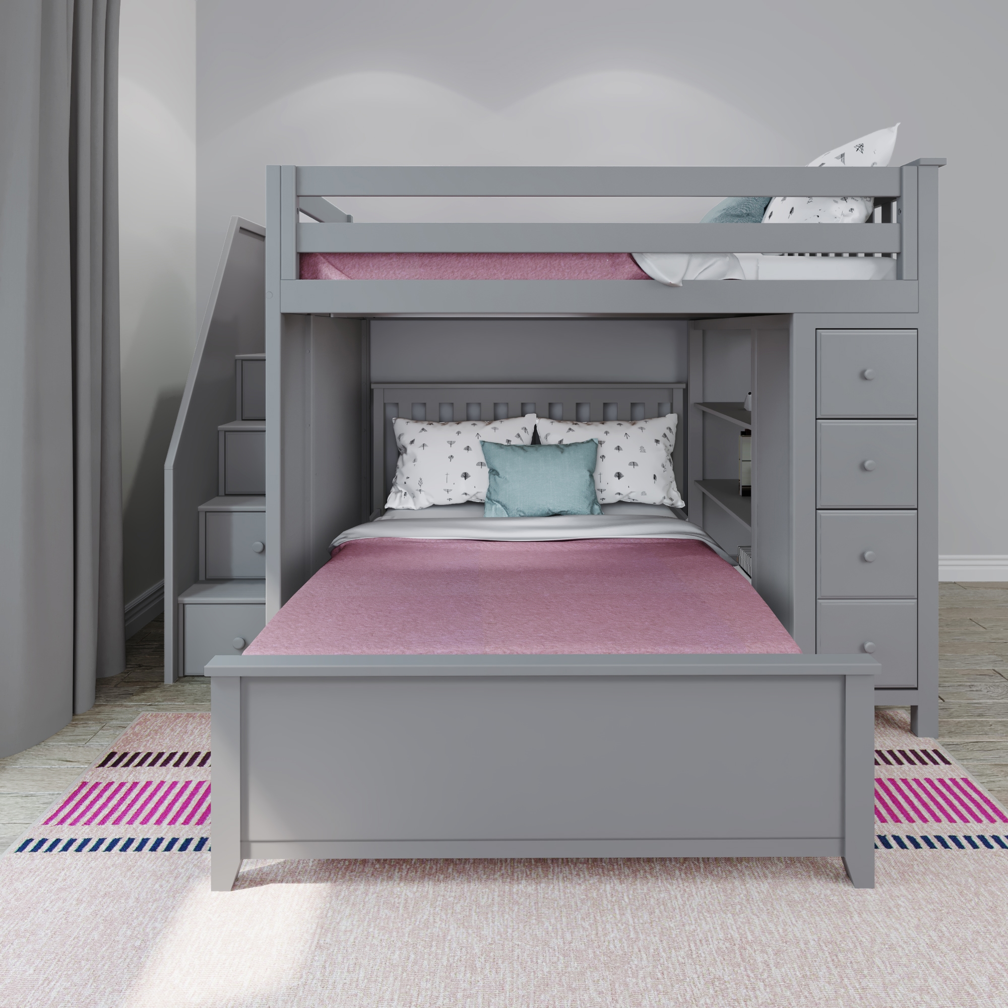 Jackpot Kids Cheltenham Cheltenham1 Full Over Full L-Shaped Bunk