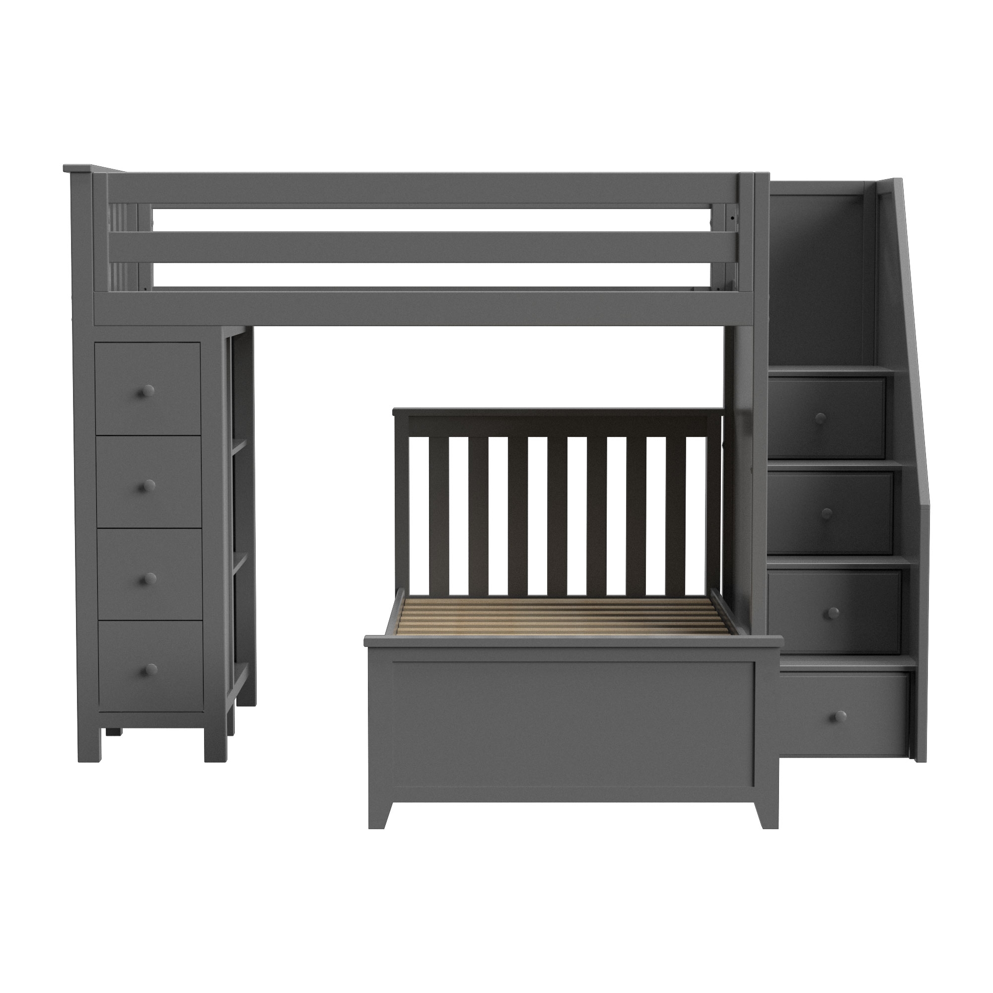 Oxford Youth Storage Loft Bed w/Staircase