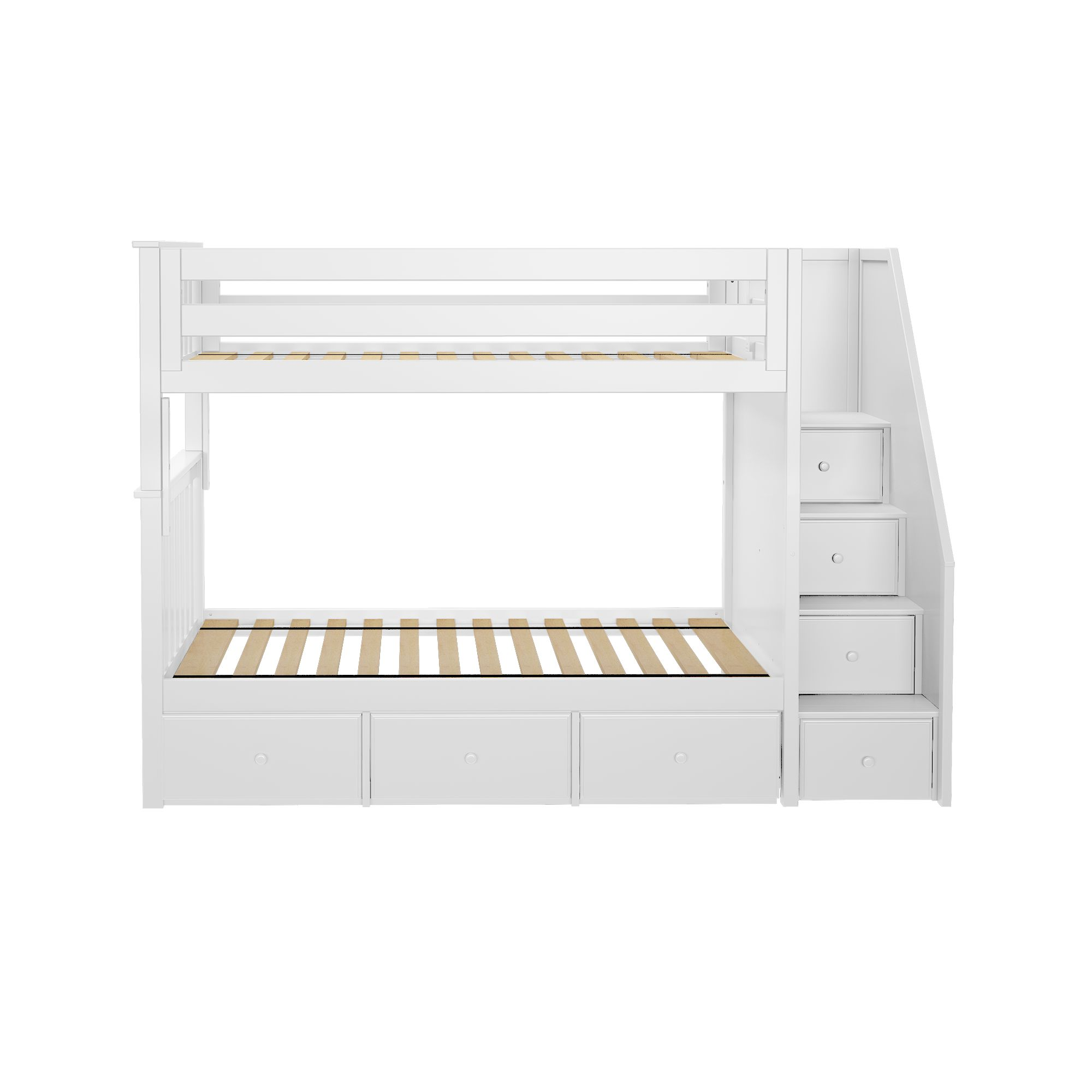Twin Over Twin Bunk Bed with Storage Drawers