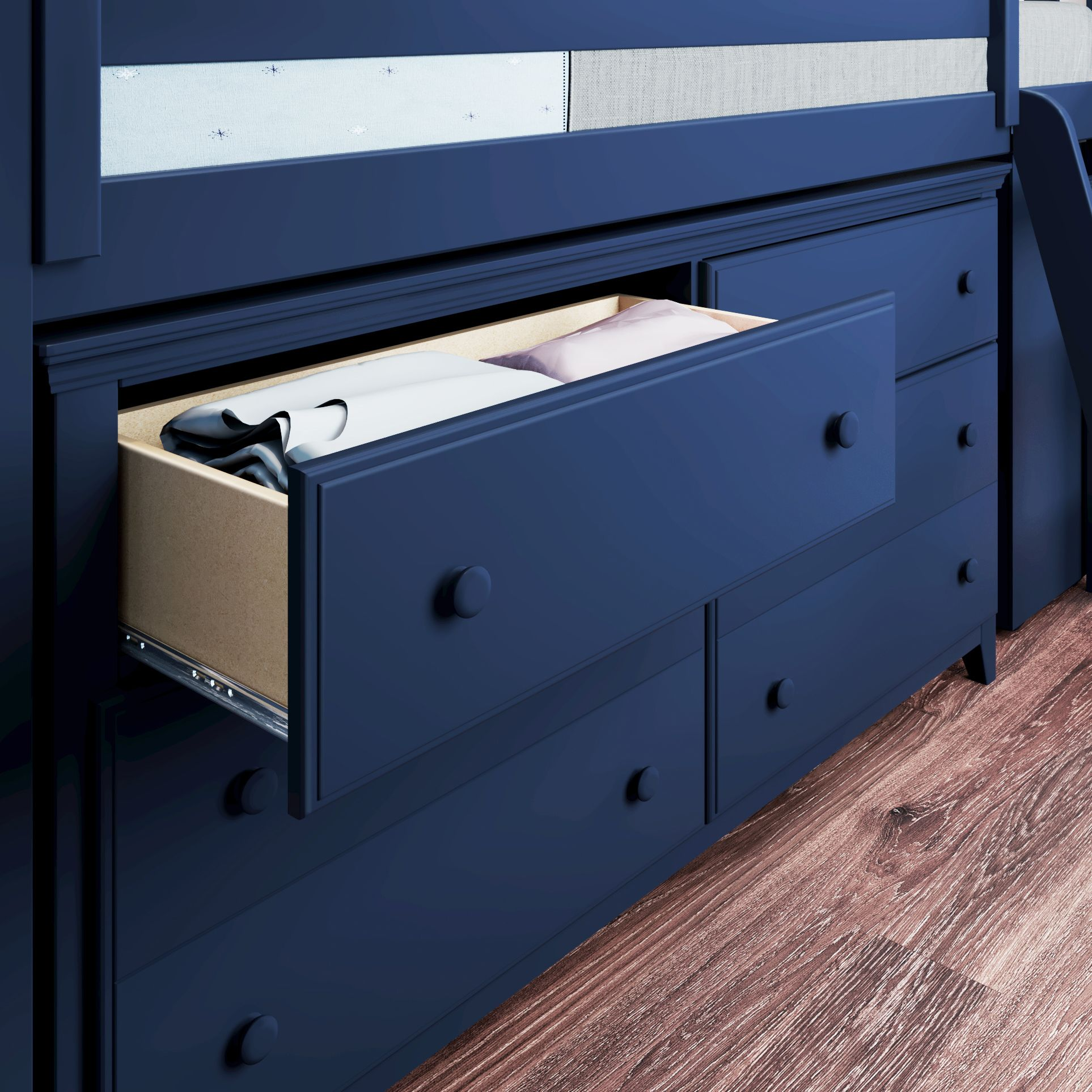 Jackpot Kids Windsor Windsor Youth Twin Loft Bed w/Dresser, Shelf