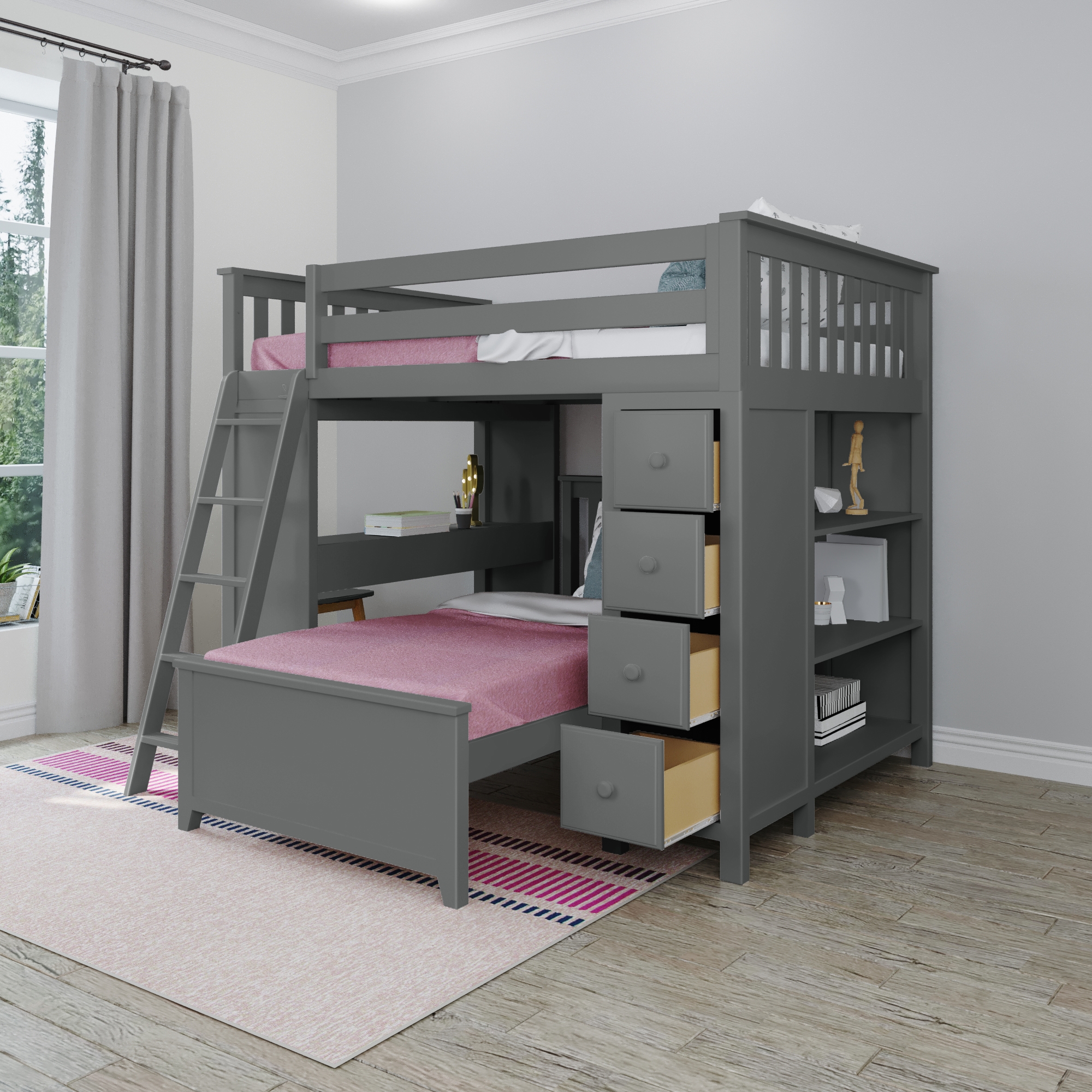 Mayfair Youth Full/Twin Storage Bed w/Desk