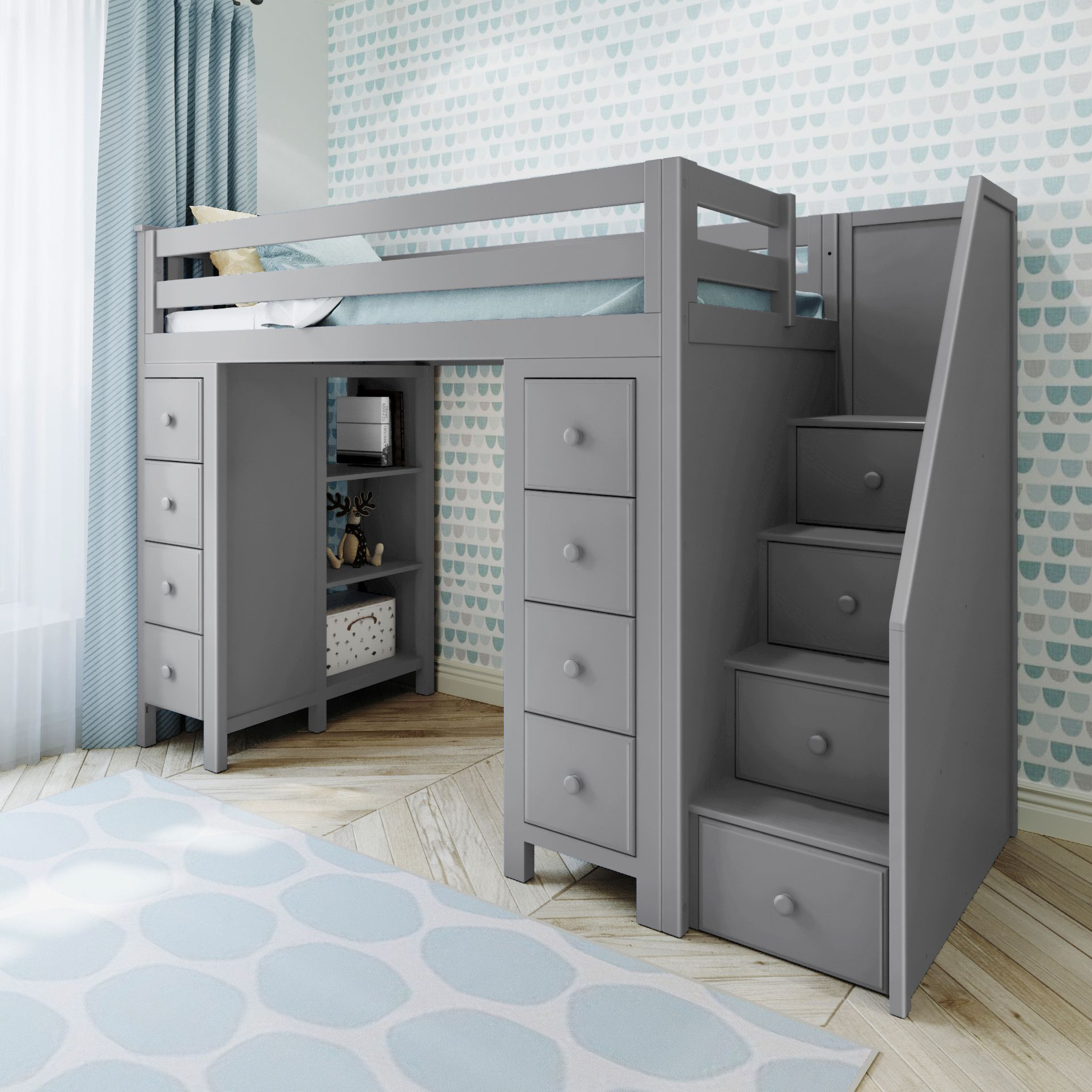 Chester Staircase Loft Bed Storage + Storage