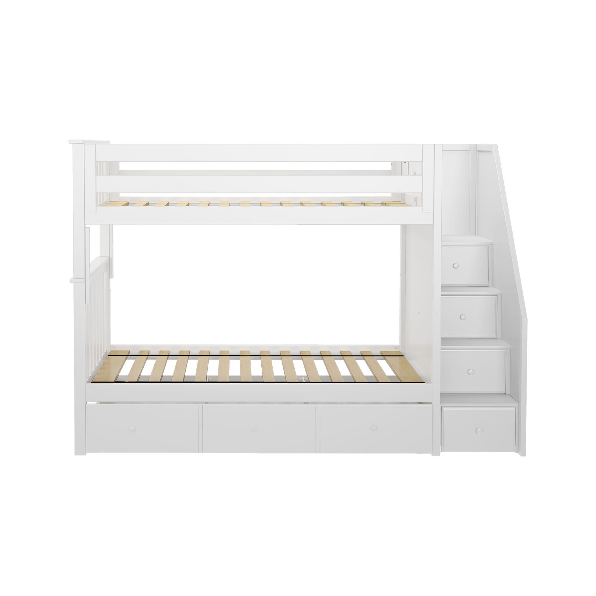 Twin Over Twin Bunk Bed with Trundle