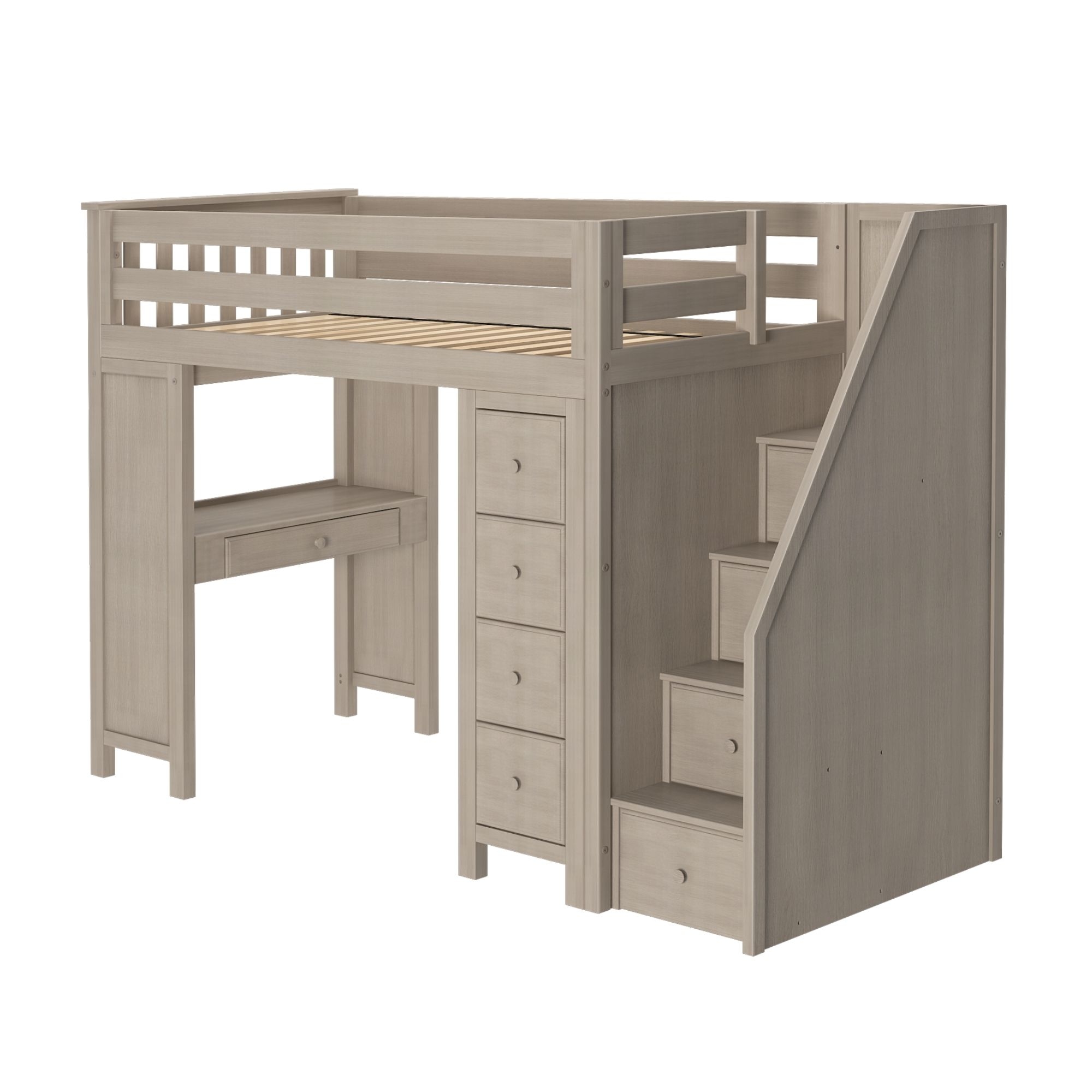 Chester Loft Bed w/Dresser, Desk + Staircase