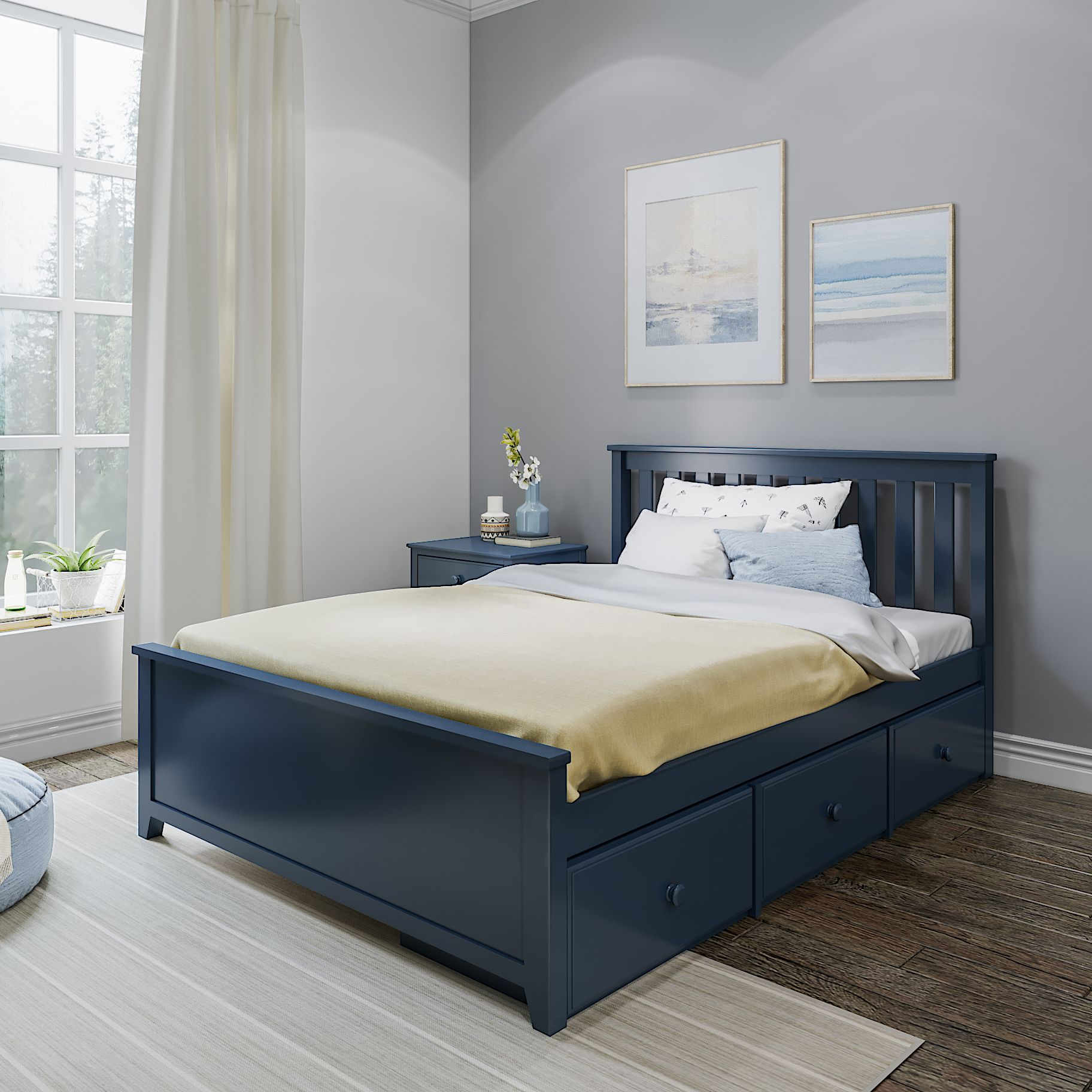 Dover Platform Bed With Storage Drawers