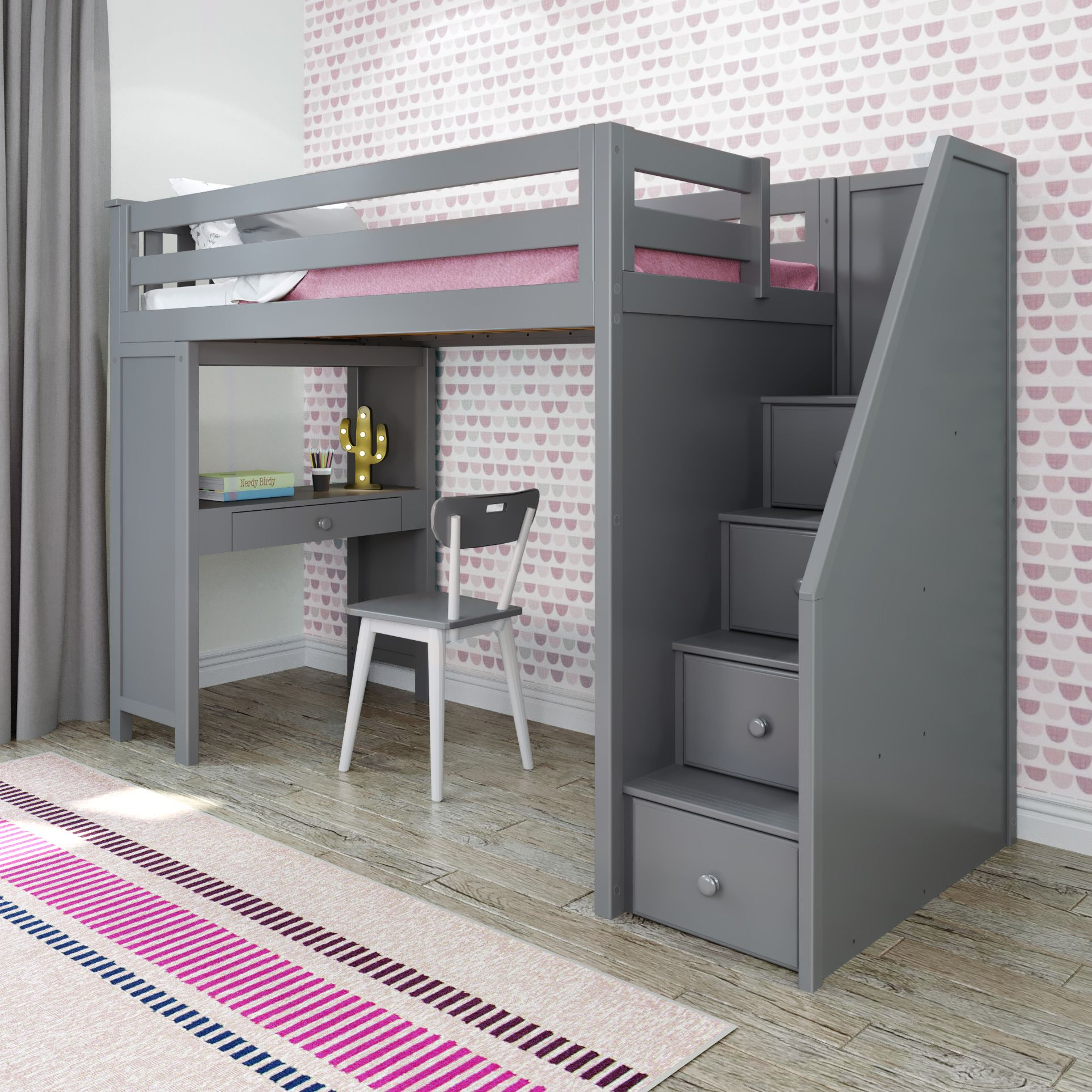 Brighton Staircase Loft Bed Study