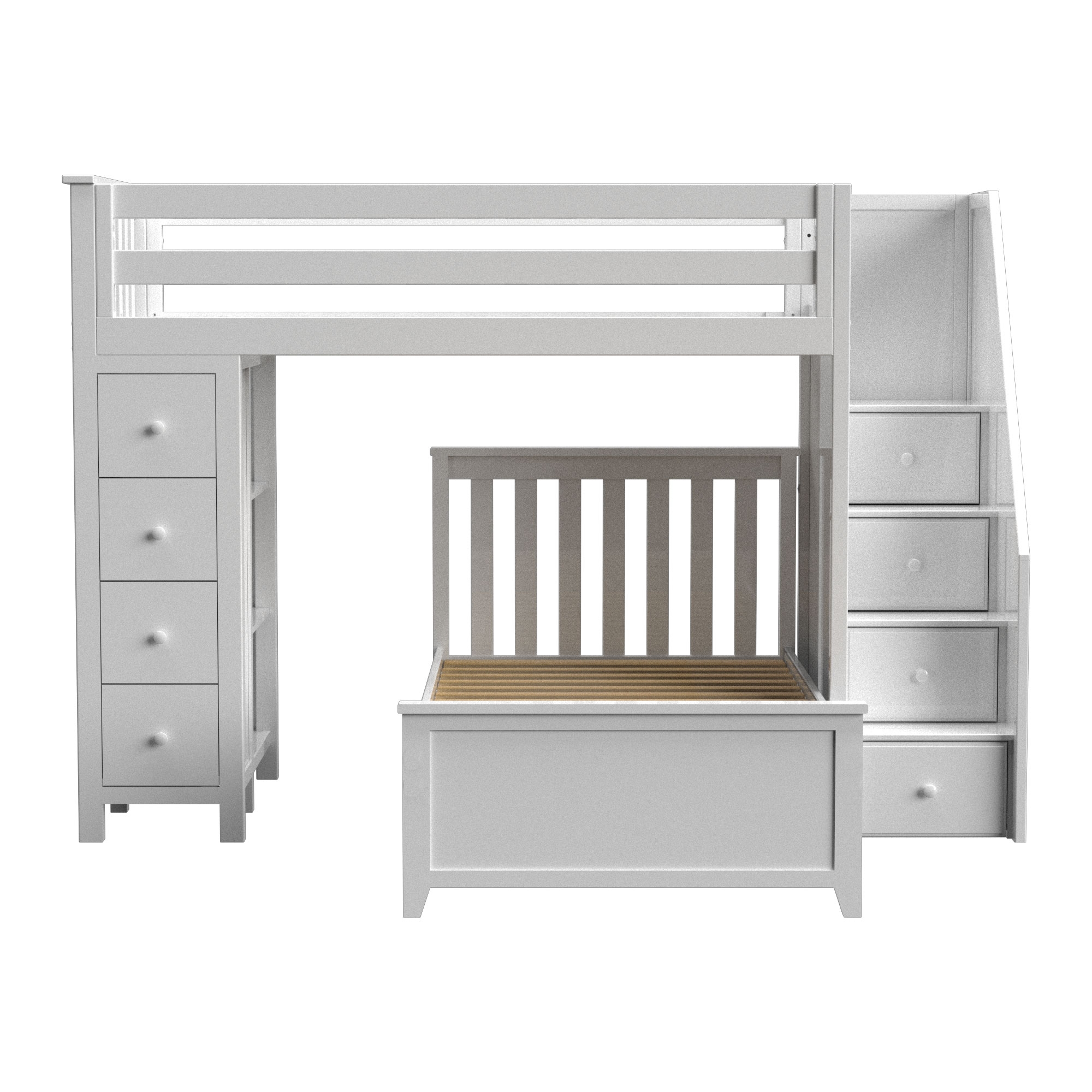 Oxford Youth Storage Loft Bed w/Staircase