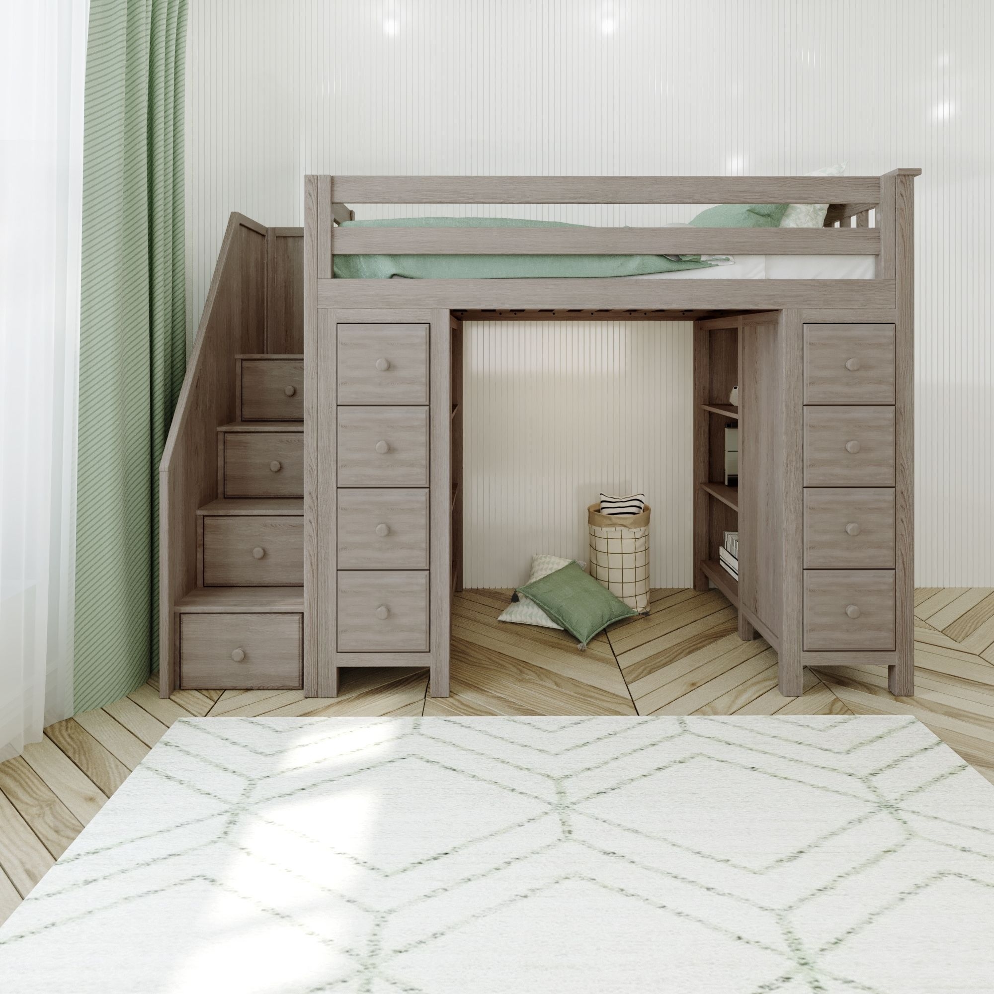 Chester Staircase Loft Bed Storage + Storage