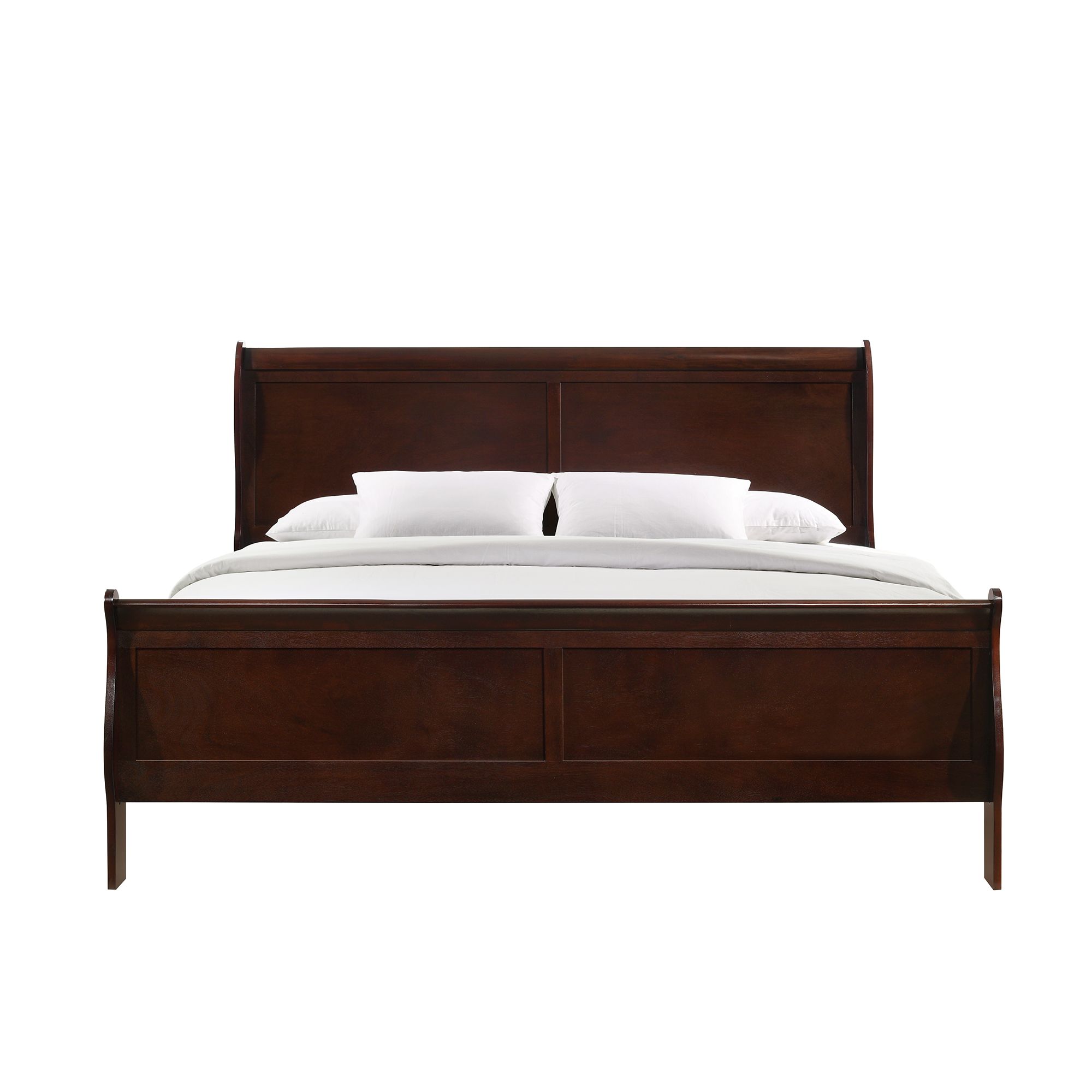 Elements International Louis Philippe King Sleigh Bed