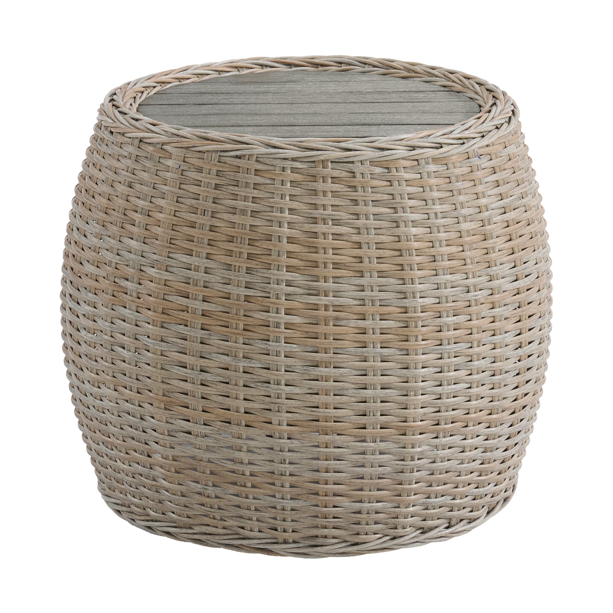 Elements International Ollie Outdoor Cuddler Chair and End Table Set