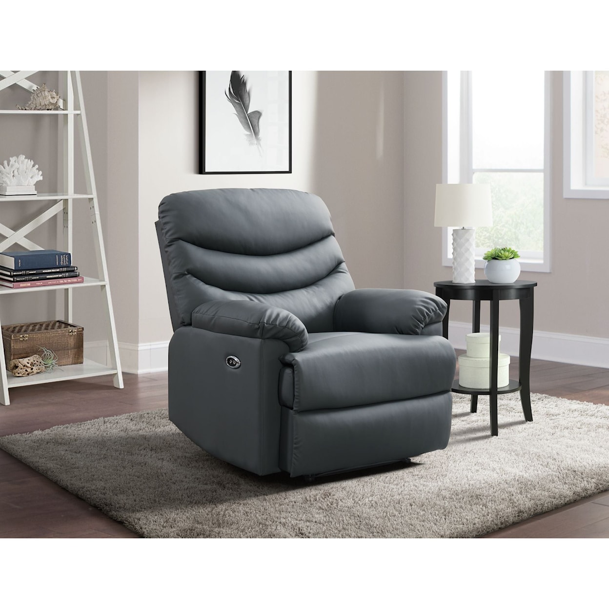 Elements International Palmdale Power Motion Recliner with Pillow Arms