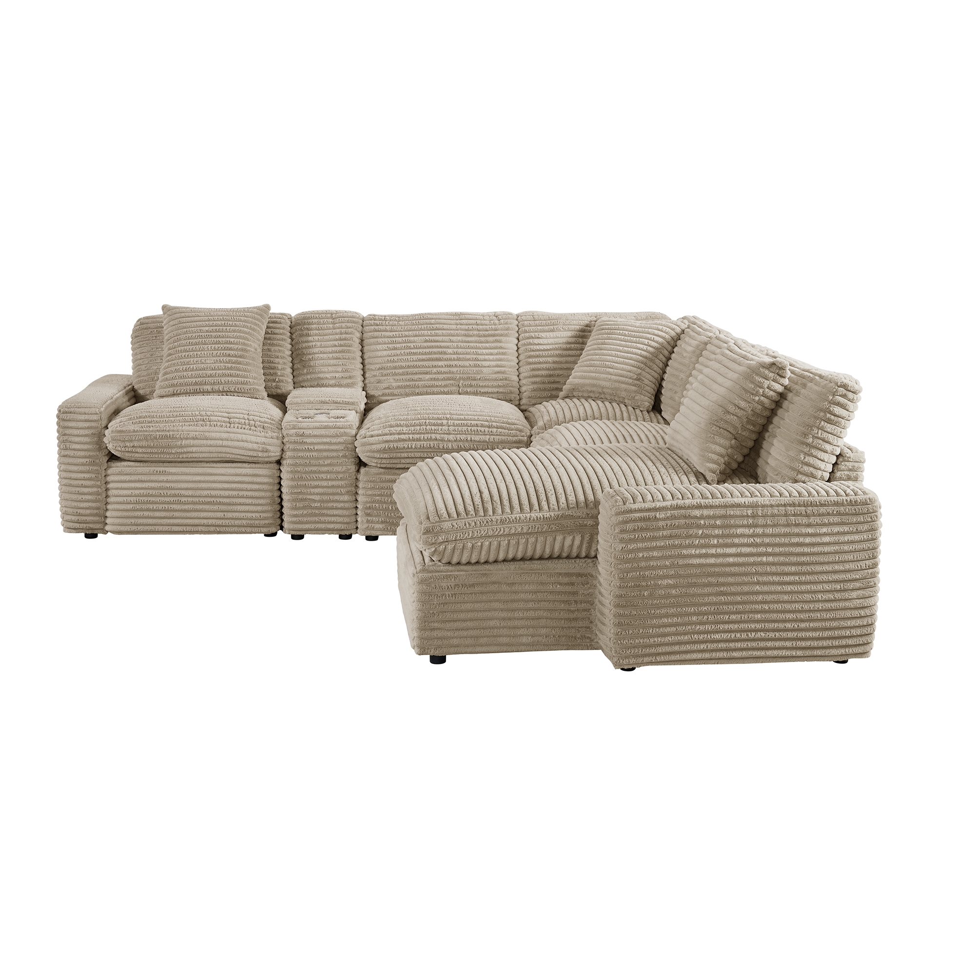 Sectional Armless Chair In Masis Taupe