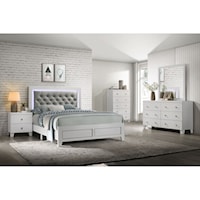 Glam 5-Piece Queen Panel Bedroom Set