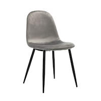 Contemporary Set of 2 Upholstered Side Chairs with Tapered Legs