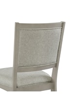 Elements International Marly Contemporary Gray Quilted Side Chair