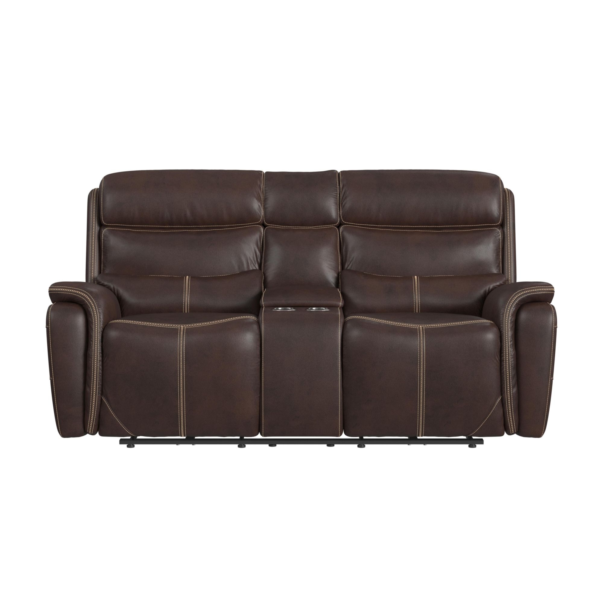 Manual Reclining Loveseat with Console