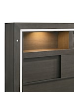 Elements International Sasha Contemporary Seven-Drawer Dresser with Felt-Lined Top Drawer