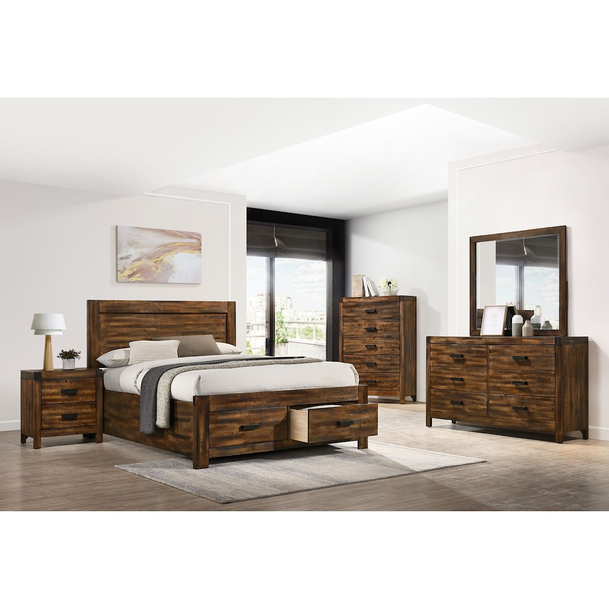 Elements International Warner Queen Bed