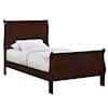 Elements International Louis Philippe Twin Sleigh Bed