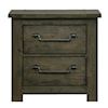 Elements International Maverick 2-Drawer Nightstand