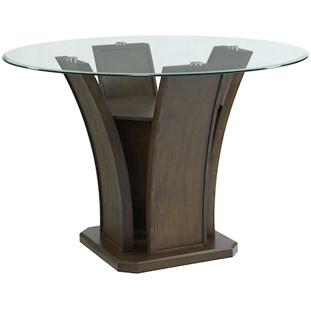 Transitional Round Counter Height Dining Table