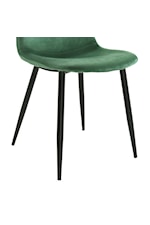 Elements International Isadora Contemporary Set of 2 Upholstered Side Chairs with Tapered Legs