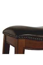 Elements International Fiesta Rustic Bar Stool with Nailhead Trim