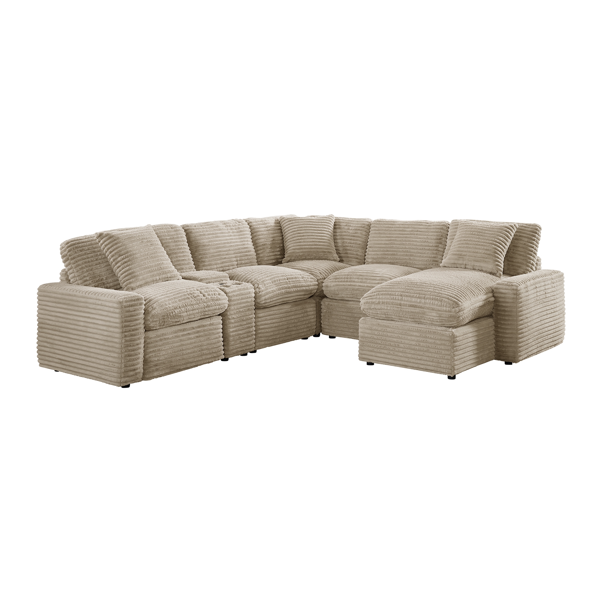 Sectional Armless Chair In Masis Taupe