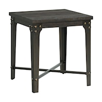 Industrial End Table with USB ports