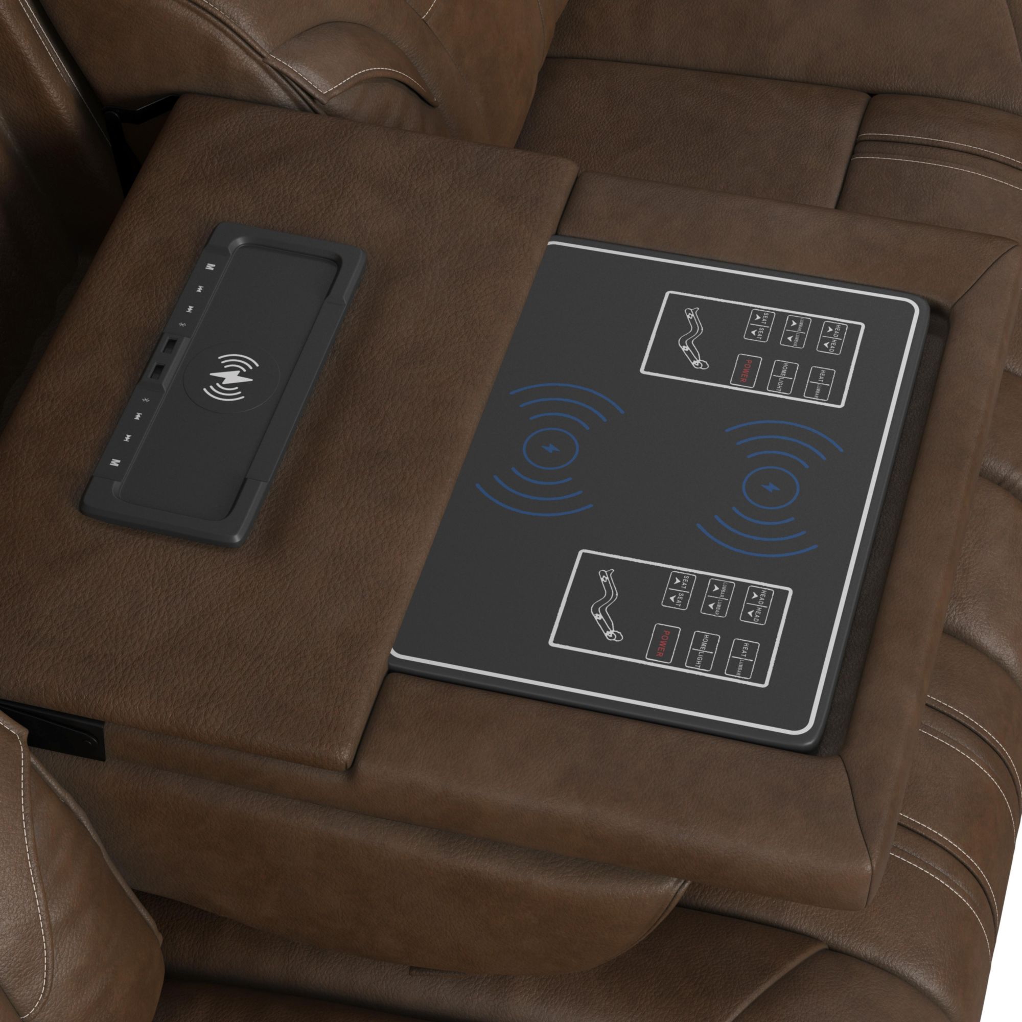 Elements International Bonanza Triple Power Sofa with Massage Features