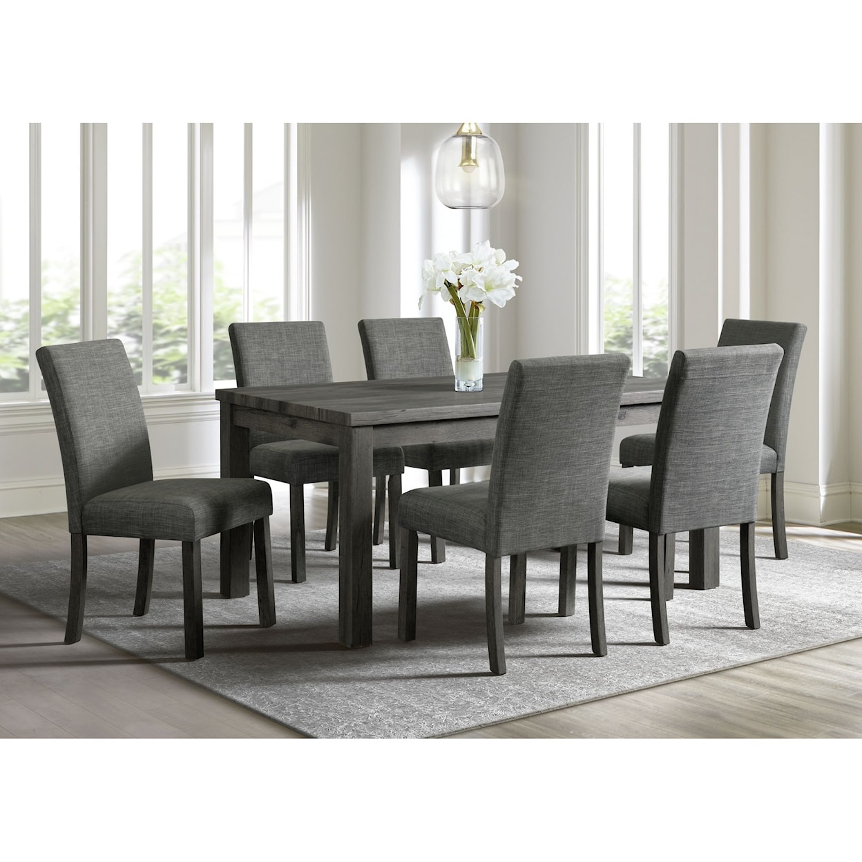 Elements International Oak Lawn Dining Side Chair Set 