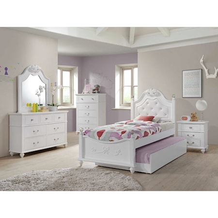 Alana Twin Platform Bed w/ Storage Trundle