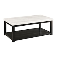 MARKY RECTANGLE COFFEE TABLE | W/ CASTER