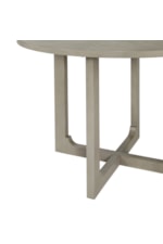 Elements International Marly Contemporary Round Gray Counter Height Table with Lazy Susan