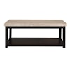 Elements International Lawerence LAWERENCE BEIGE MARBLE COFFEE TABLE |