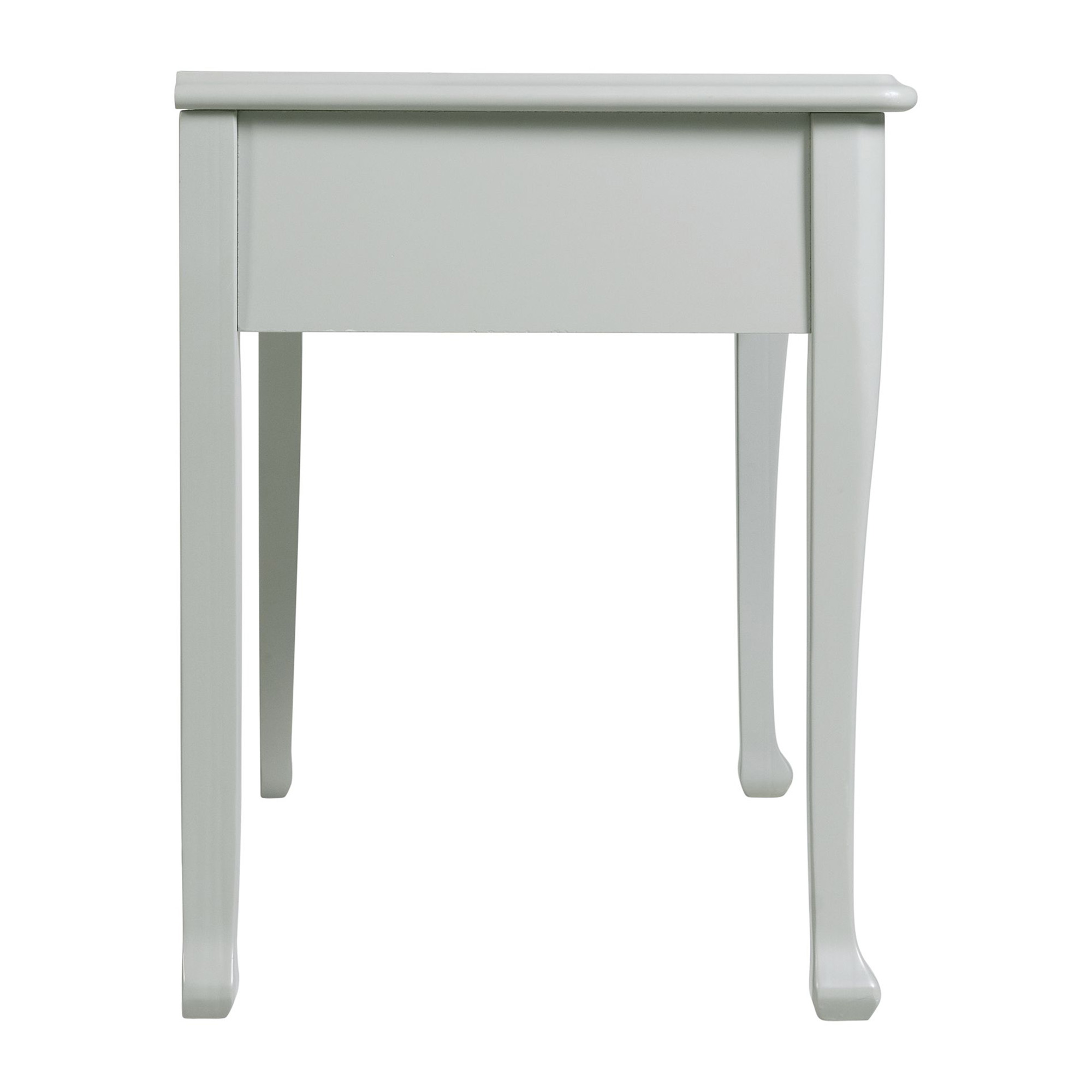 Elements International Jesse Desk w/ Hutch in Grey
