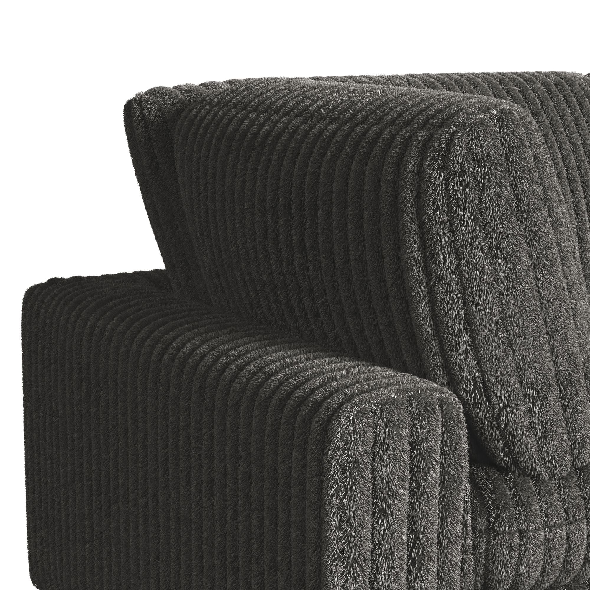 5Pc Modular Set In Grand Cord Charcoal