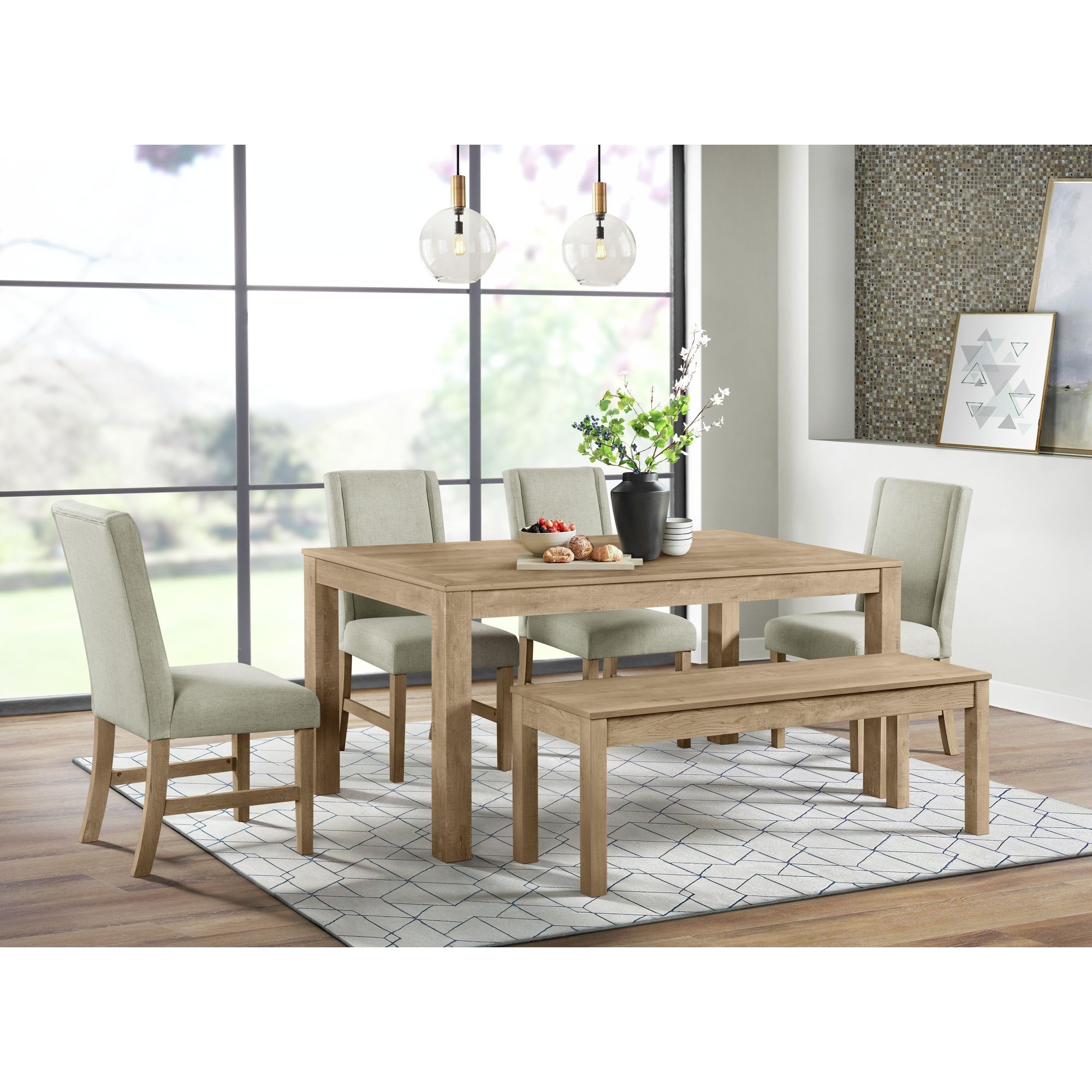 Rectangular Dining Table In Brown