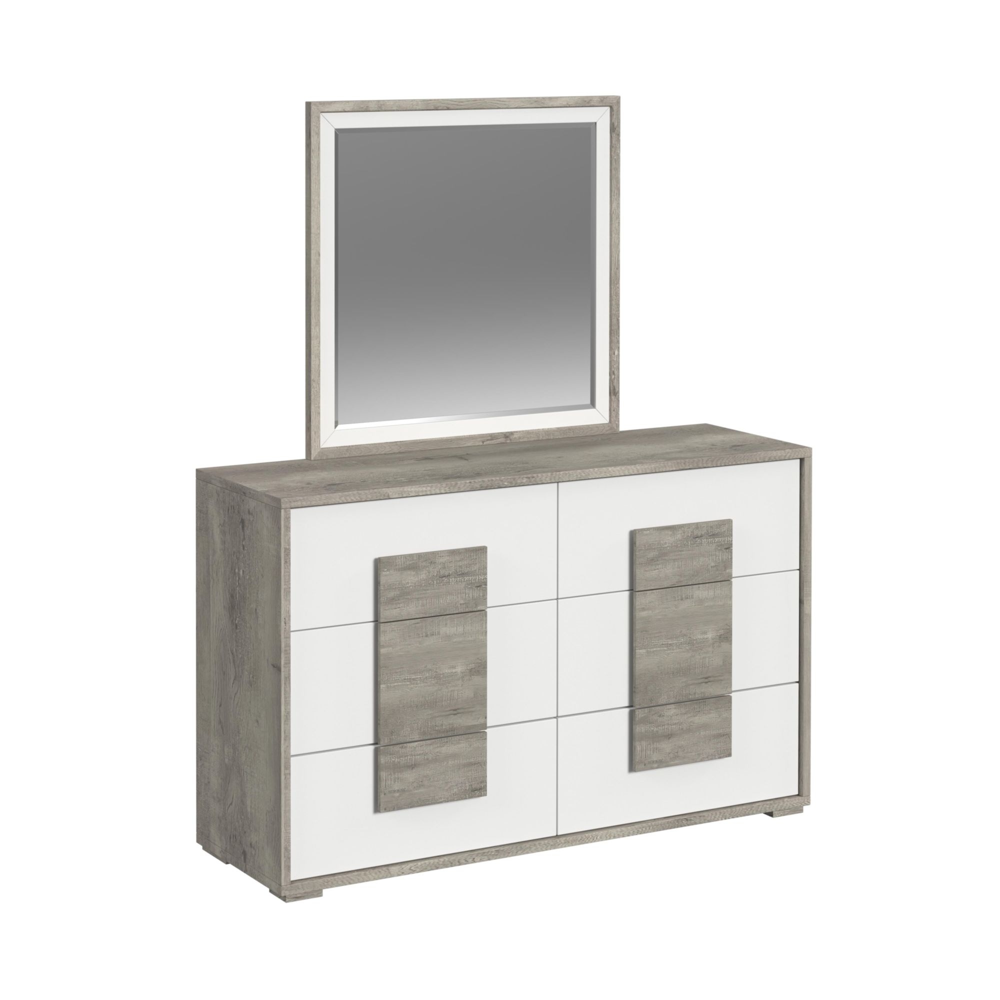 Dresser and Mirror Set