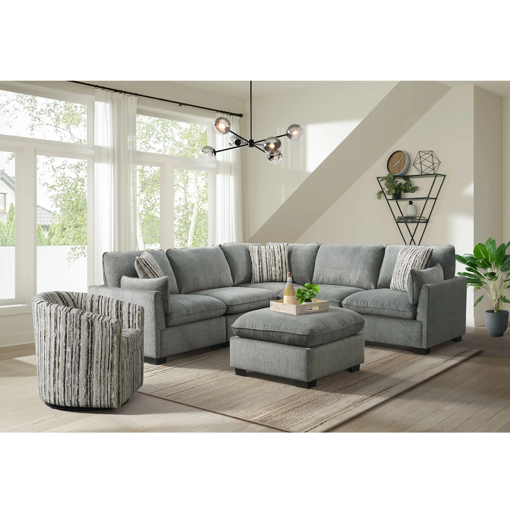 Deville U-8330-9430-6PC Transitional 6-Piece Living Room Set | 7 Day ...